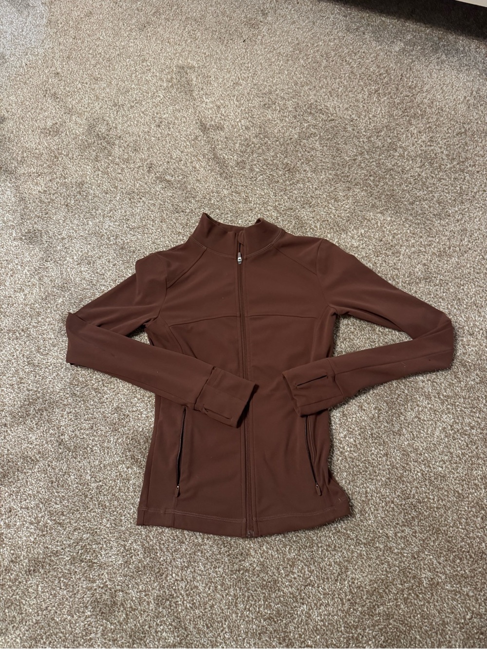 Bo+Tee Brown Zip-Up Athletic Jacket